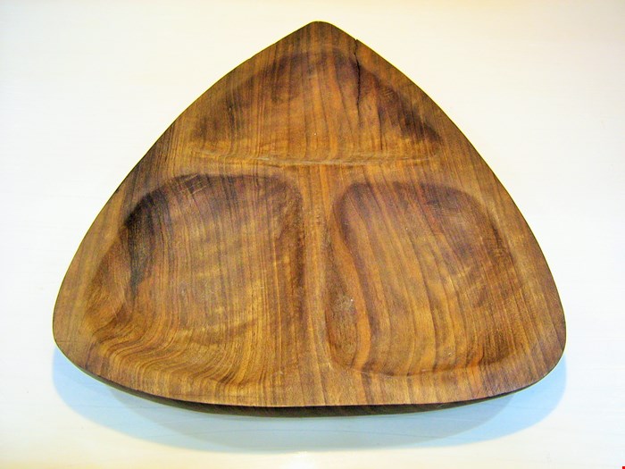 اردو خوری چوبی مثلثی سه خانه