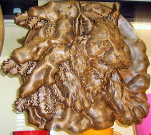 تابلو بچه شیر چوبی
