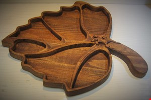اردوخوری برگ شش خانه منبت دار چوبی