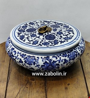 ظرف قلم ابی دستگیره برنجی متوسط