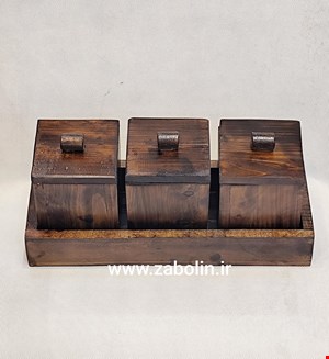جای ادویه و حبوبات تمام چوب کد 9